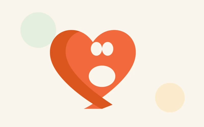A paw print resting inside a heart